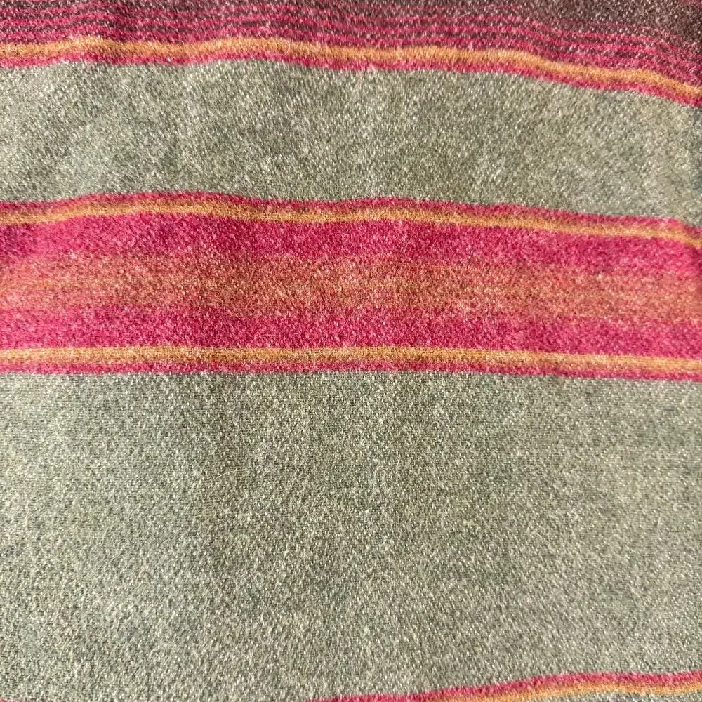 Vintage 90s Southwest Wool Blend Vest Aztec Navajo Stripe Women's L Memphis